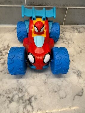 Spider-Man Red & Blue Push Toy Monster Truck - Kids Toys